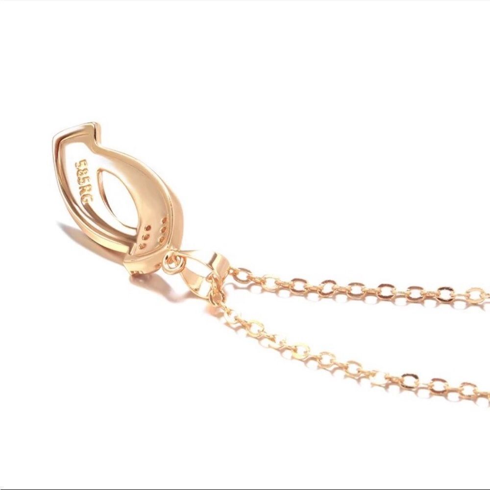 14K Rose Gold Pendant Necklace 18” STAMPED COMES GIFT BOXED - Picture 3 of 6